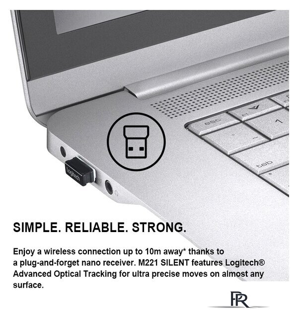 Мышь Logitech M221 (голубой) - Изображение №2 — Интернет-магазин ПроЗаказ