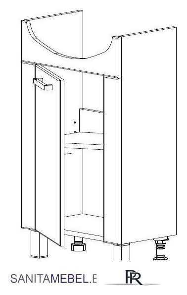  СанитаМебель Тумба под умывальник Джаст 62.1000 - Изображение №2 — Интернет-магазин ПроЗаказ