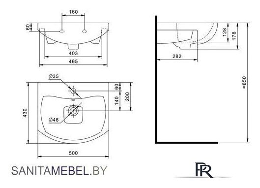  СанитаМебель Тумба под умывальник Джаст 62.1000 - Изображение №5 — Интернет-магазин ПроЗаказ