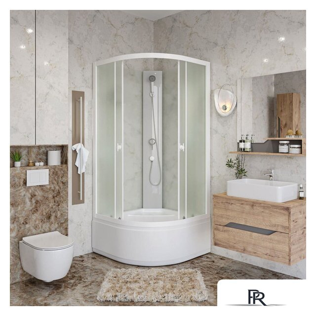 Душевая кабина Niagara Promo P90/40/MT/BK 90x90x195 - Изображение №3 — Интернет-магазин ПроЗаказ