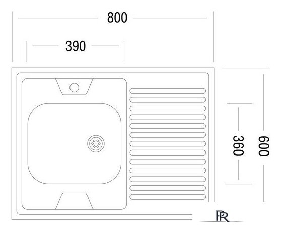 Кухонная мойка Ukinox STD800.600-5C 0L (с сифоном) - Изображение №2 — Интернет-магазин ПроЗаказ
