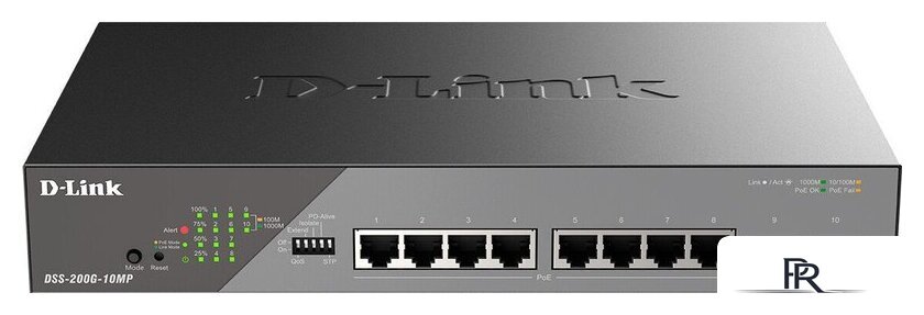 Управляемый коммутатор 2-го уровня D-Link DSS-200G-10MP/A1A - Изображение №1 — Интернет-магазин ПроЗаказ