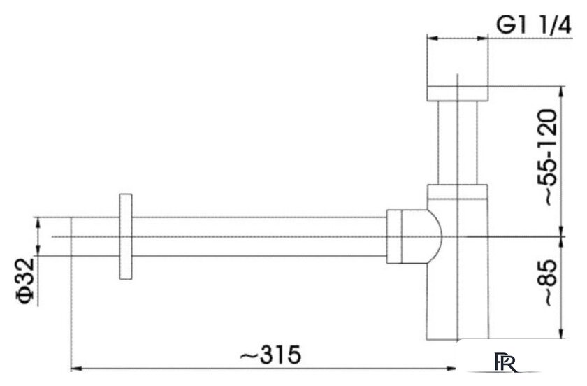 Сифон Armatura 600-003-81 - Изображение №2 — Интернет-магазин ПроЗаказ