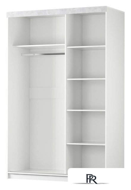 Шкаф-купе Аквилон Акцент №26 (белое сияние/цемент светлый) - Изображение №3 — Интернет-магазин ПроЗаказ