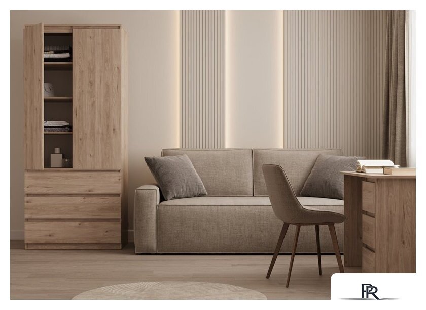 Шкаф распашной MyStar Сноули 900.2 ИВ-121.11 (гикори кингстон) - Изображение №6 — Интернет-магазин ПроЗаказ