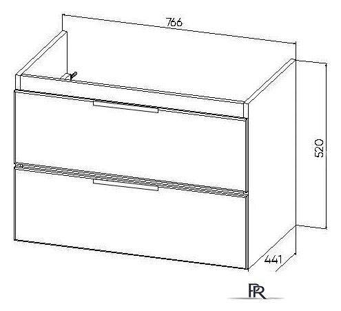  Viant Тумба под умывальник Берлин Moduo 80 VBER80MDBEL-T2YP - Изображение №9 — Интернет-магазин ПроЗаказ