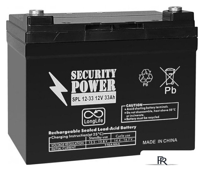 Аккумулятор для ИБП Security Power SPL 12-33 (12В/33 А·ч) - Изображение №1 — Интернет-магазин ПроЗаказ