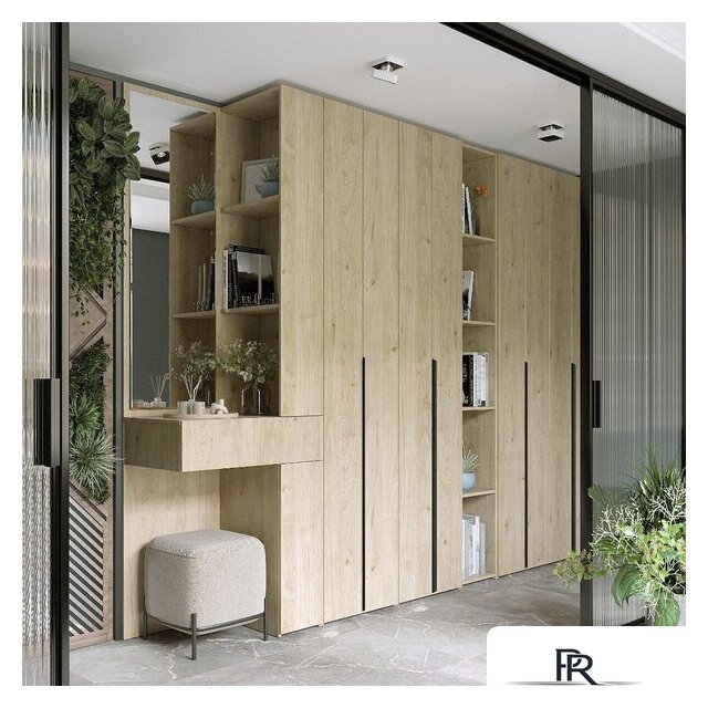 Шкаф-гармошка Евва Лайн ЛН-2D.450.01(0Z/0Z) (гикори кингстон) - Изображение №3 — Интернет-магазин ПроЗаказ