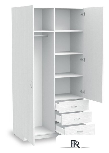 Шкаф распашной Involux Престон 226H011 (белый структурный) - Изображение №2 — Интернет-магазин ПроЗаказ