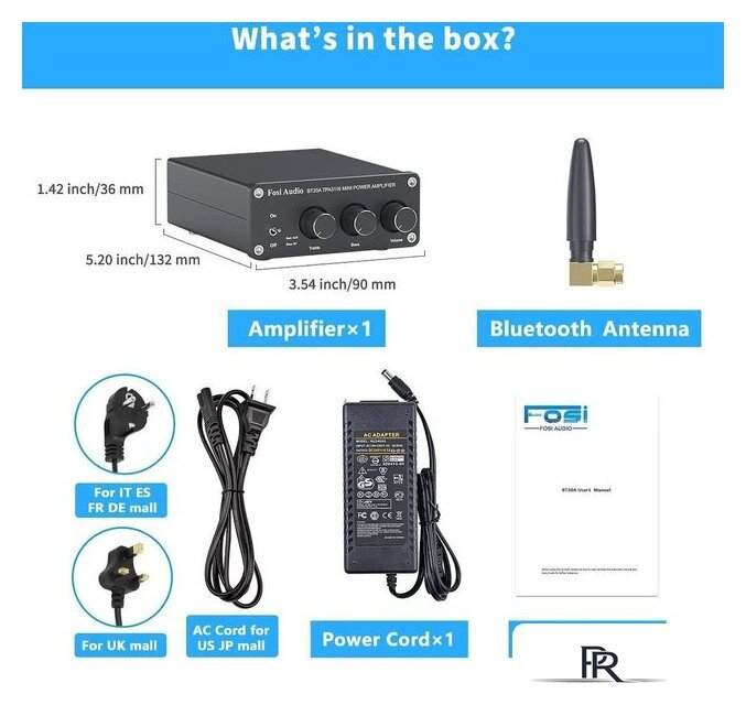 Усилитель мощности Fosi Audio BT20A - Изображение №3 — Интернет-магазин ПроЗаказ