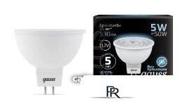 Светодиодная лампочка Gauss GU5.3 5Вт 4100K [201505205] - Изображение №1 — Интернет-магазин ПроЗаказ