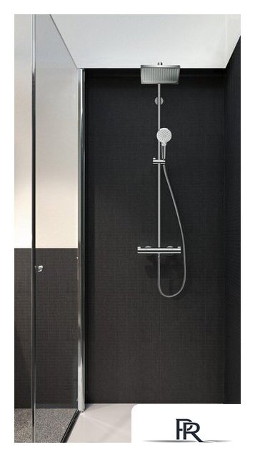Душевая система  Hansgrohe Crometta Е 240 1jet Showerpipe [27271000] - Изображение №3 — Интернет-магазин ПроЗаказ