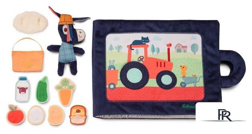 Развивающая игра Lilliputiens Книжка мягкая Ослик Игнас на ферме 83415 - Изображение №2 — Интернет-магазин ПроЗаказ