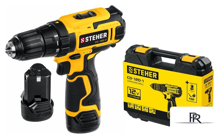 Дрель-шуруповерт Steher CD-120-2 (с 2-мя АКБ, кейс) - Изображение №1 — Интернет-магазин ПроЗаказ