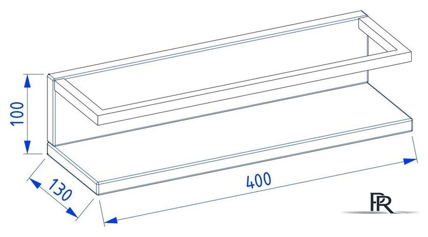  Lauter Полка Lea с рейлингом (серо-зеленый полуматовый) - Изображение №6 — Интернет-магазин ПроЗаказ