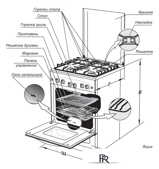 Кухонная плита GEFEST 5100-03 (чугунные решетки) - Изображение №2 — Интернет-магазин ПроЗаказ