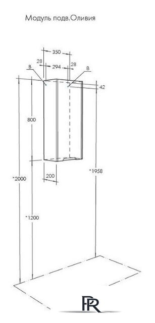  Акватон Шкаф для ванной Оливия подвесной 1A254703OLUGL - Изображение №3 — Интернет-магазин ПроЗаказ
