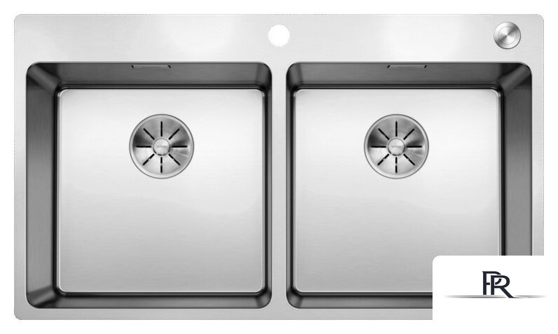 Кухонная мойка Blanco Andano 400/400-IF/A 525249 (с клапаном-автоматом, сатин) - Изображение №1 — Интернет-магазин ПроЗаказ