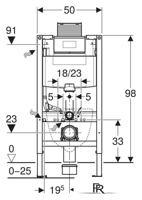 Инсталляция для унитаза Geberit Duofix 111.030.00.2 - Изображение №3 — Интернет-магазин ПроЗаказ