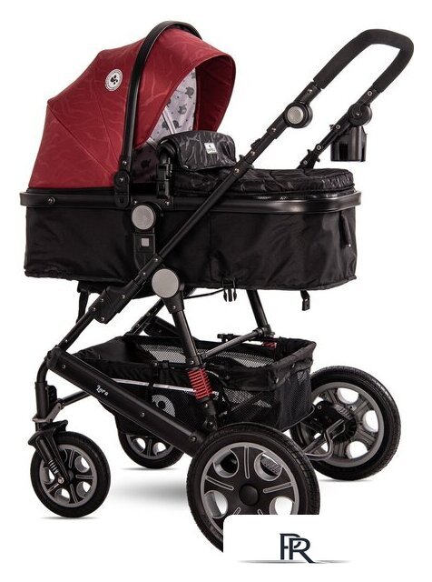Универсальная коляска Lorelli Lora 2021 (2 в 1, luxe red elephants) - Изображение №2 — Интернет-магазин ПроЗаказ