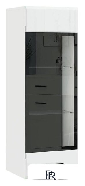 Шкаф-витрина НК-Мебель Gloss 71373112 (белый/белый глянец) - Изображение №1 — Интернет-магазин ПроЗаказ