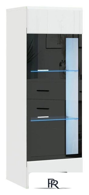 Шкаф-витрина НК-Мебель Gloss 71373112 (белый/белый глянец) - Изображение №2 — Интернет-магазин ПроЗаказ