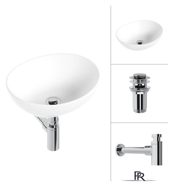 Умывальник Lauter 21652 + клапан 21190CH + сифон 21635CH (хром) - Изображение №1 — Интернет-магазин ПроЗаказ