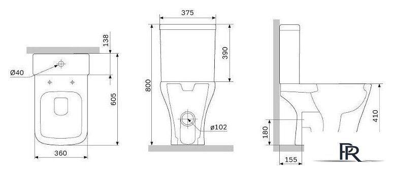 Унитаз напольный AM.PM Gem C908601SC - Изображение №12 — Интернет-магазин ПроЗаказ