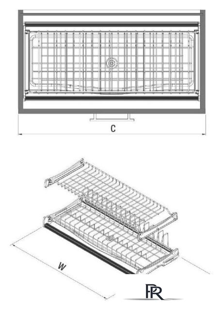 Сушилка для посуды Starax S-5159-A (с алюминиевой рамкой/антрацит) - Изображение №4 — Интернет-магазин ПроЗаказ