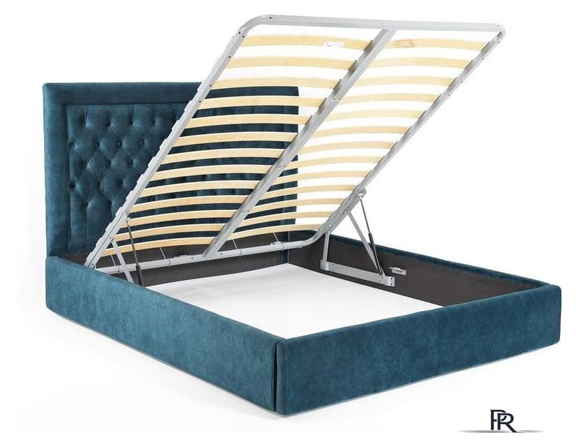 Кровать Krones Афина 160 (велюр темно-бирюзовый) - Изображение №4 — Интернет-магазин ПроЗаказ