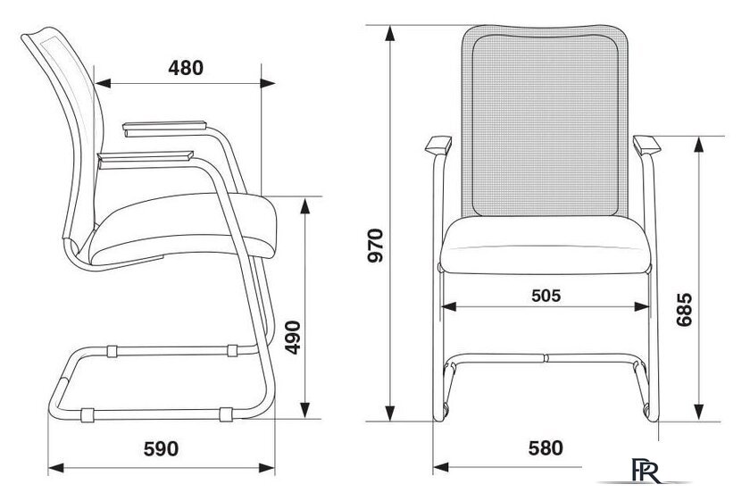 Офисный стул Бюрократ CH-599AV/TW-11 (черный) - Изображение №5 — Интернет-магазин ПроЗаказ