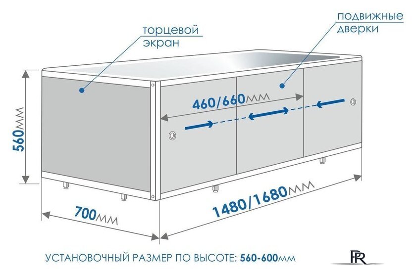 Фронтальный экран под ванну Метакам Ультралёгкий АРТ 168 (подводный мир) - Изображение №4 — Интернет-магазин ПроЗаказ