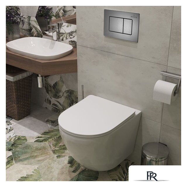 Унитаз подвесной Roxen Antares One Rimless 6 в 1 StounFix Dual Fresh 613423 (оружейная сталь/металл) - Изображение №14 — Интернет-магазин ПроЗаказ