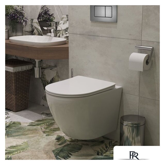 Унитаз подвесной Roxen Antares One Rimless 6 в 1 StounFix Dual Fresh 613423 (оружейная сталь/металл) - Изображение №15 — Интернет-магазин ПроЗаказ