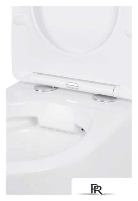 Унитаз подвесной Roxen Antares One Rimless 6 в 1 StounFix Dual Fresh 613423 (оружейная сталь/металл) - Изображение №9 — Интернет-магазин ПроЗаказ