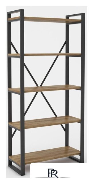 Стеллаж Hype Mebel Стандарт-2 80x200 (черный/дуб галифакс олово) - Изображение №1 — Интернет-магазин ПроЗаказ
