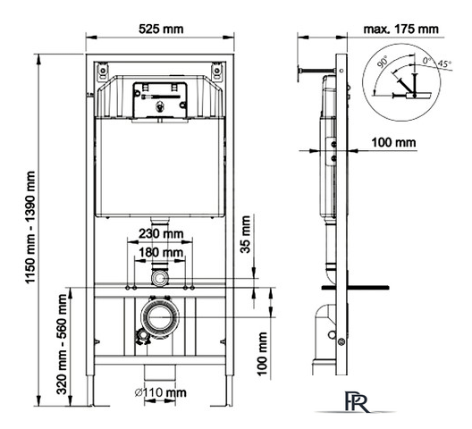 Инсталляция для унитаза Berges Wasserhaus Novum 525 040000 - Изображение №2 — Интернет-магазин ПроЗаказ