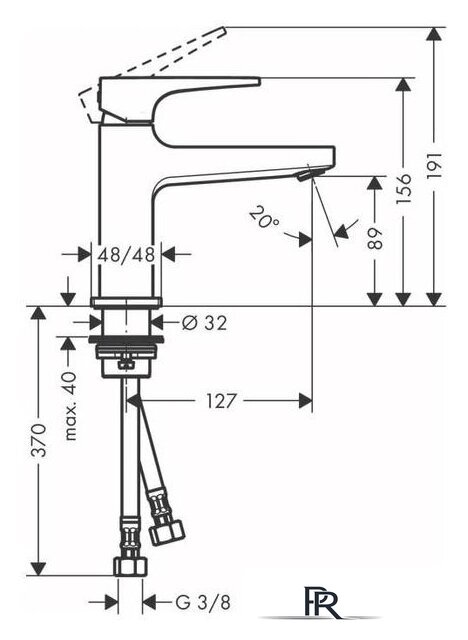 Смеситель Hansgrohe Metropol 32500140 - Изображение №2 — Интернет-магазин ПроЗаказ