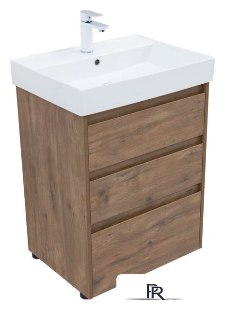  Aquanet Тумба под умывальник Nova Lite 60 302471 (дуб рустикальный) - Изображение №2 — Интернет-магазин ПроЗаказ