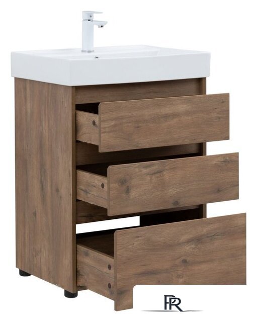  Aquanet Тумба под умывальник Nova Lite 60 302471 (дуб рустикальный) - Изображение №4 — Интернет-магазин ПроЗаказ