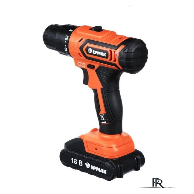 Дрель-шуруповерт Ермак ДША-18-2 646-325 (с 2-мя АКБ, кейс, набор оснастки) - Изображение №2 — Интернет-магазин ПроЗаказ