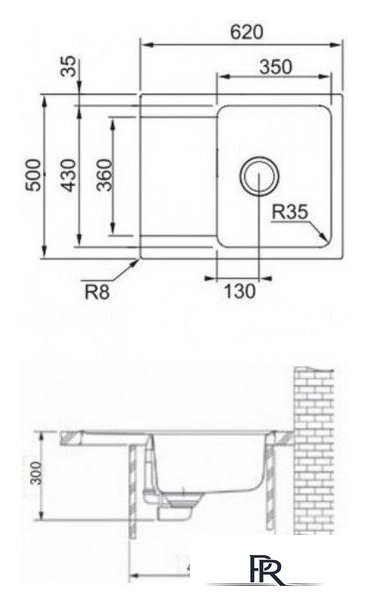 Кухонная мойка Franke Orion OID 611-62 143.0757.988 (серый) - Изображение №2 — Интернет-магазин ПроЗаказ