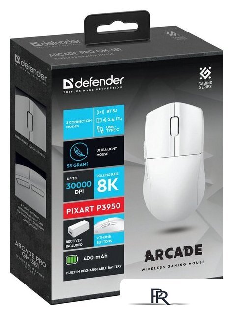 Игровая мышь Defender Arcade Pro GM-381 (белый) - Изображение №5 — Интернет-магазин ПроЗаказ