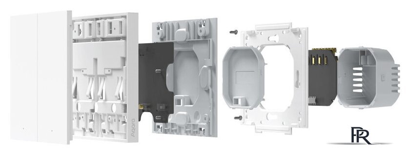 Выключатель Aqara Smart Wall Switch H1 двухклавишный без нейтрали (серый) - Изображение №4 — Интернет-магазин ПроЗаказ