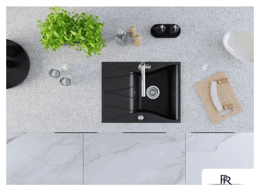 Кухонная мойка Kernau KGS O 4565 1B1D Black Metallic - Изображение №6 — Интернет-магазин ПроЗаказ