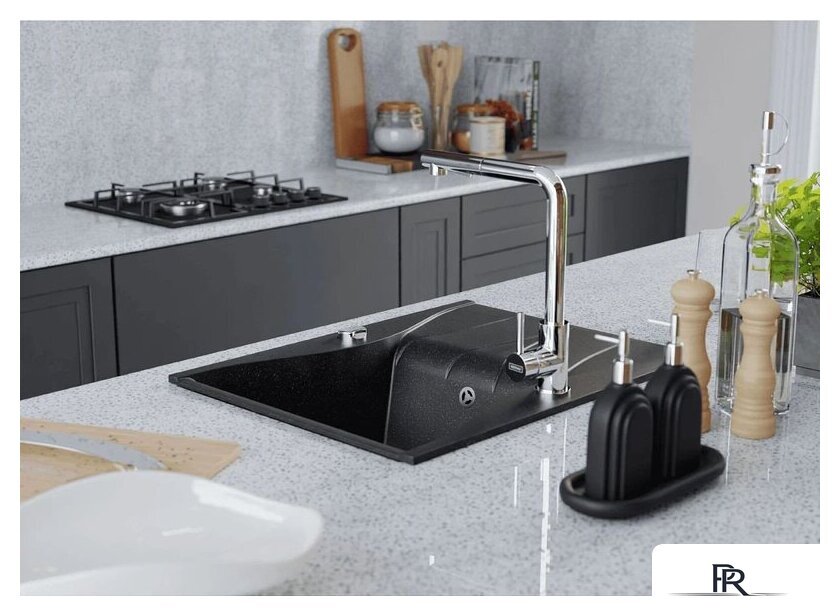 Кухонная мойка Kernau KGS O 4565 1B1D Black Metallic - Изображение №5 — Интернет-магазин ПроЗаказ