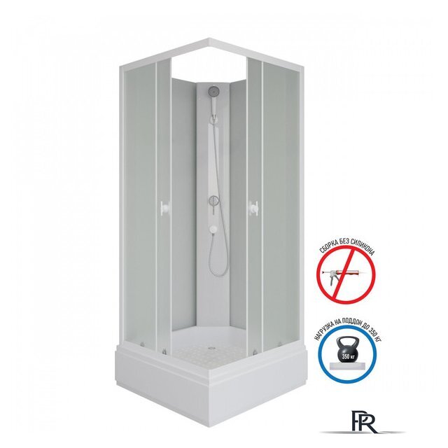 Душевая кабина Niagara Promo P90/26Q/MT/BK 90x90x195 - Изображение №2 — Интернет-магазин ПроЗаказ