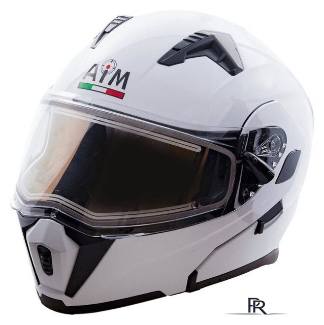 Мотошлем AIM JK906 906-007-M (M, белый глянец) - Изображение №1 — Интернет-магазин ПроЗаказ
