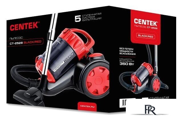Пылесос CENTEK CT-2528 (черный/красный) - Изображение №4 — Интернет-магазин ПроЗаказ