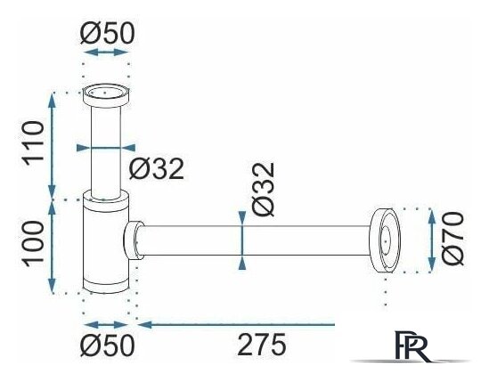 Сифон Rea Klik-Klak REA-A5692 (золотой) - Изображение №7 — Интернет-магазин ПроЗаказ